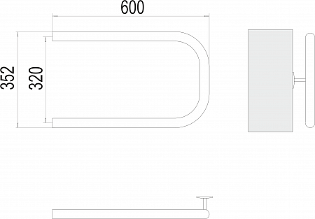 П-обр AISI 32х2 320х600 Полотенцесушитель  TERMINUS Киров - фото 3