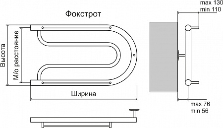 Фокстрот AISI 32х2 320х700 Полотенцесушитель  TERMINUS Киров - фото 3