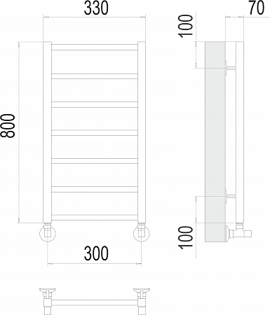 Контур П7 300х800 Полотенцесушитель  TERMINUS Киров - фото 3