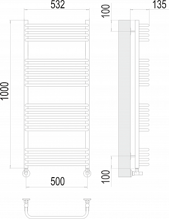 Стандарт П20 500х1000 Полотенцесушитель  TERMINUS Киров - фото 3