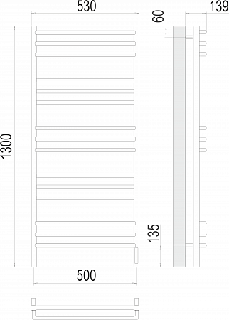 Соренто П15 500х1300 электро (sensor quick touch) Полотенцесушитель  TERMINUS Киров - фото 3