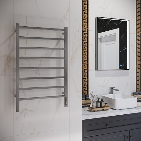 Ватикан П8 500х850 Электро Полотенцесушитель TERMINUS Оружейная сталь Киров - фото 3