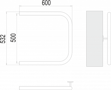 П-обр AISI 32х2 500х600 Полотенцесушитель  TERMINUS Киров - фото 3