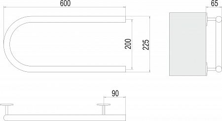 Электро 25 П-обр 600х200 Полотенцесушитель  TERMINUS Киров - фото 3