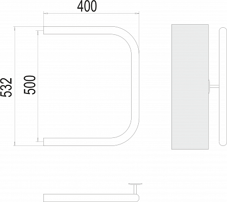 П-обр AISI 32х2 500х400 Полотенцесушитель  TERMINUS Киров - фото 3